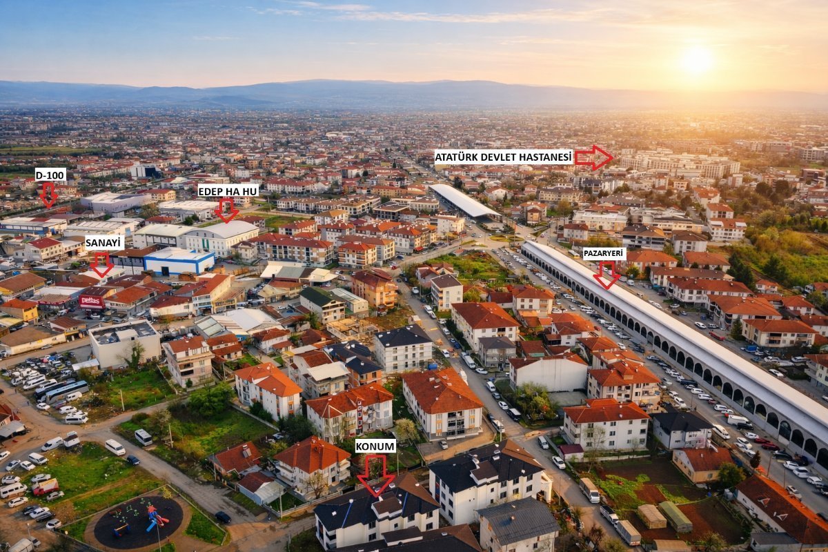 D�ZCE AZ�Z�YE`DE FARKLI KAT SE�ENEKLER� �LE L�KS 3+1 DA�RELER